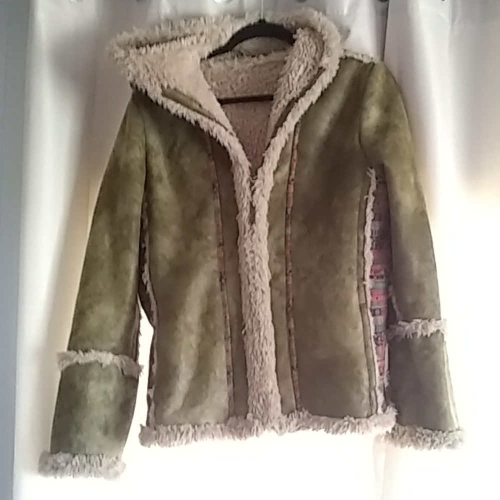 Skea Vail Colorado marbleized nubuck coat